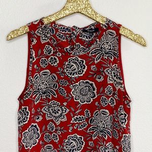 Madewell Red Floral Blouse